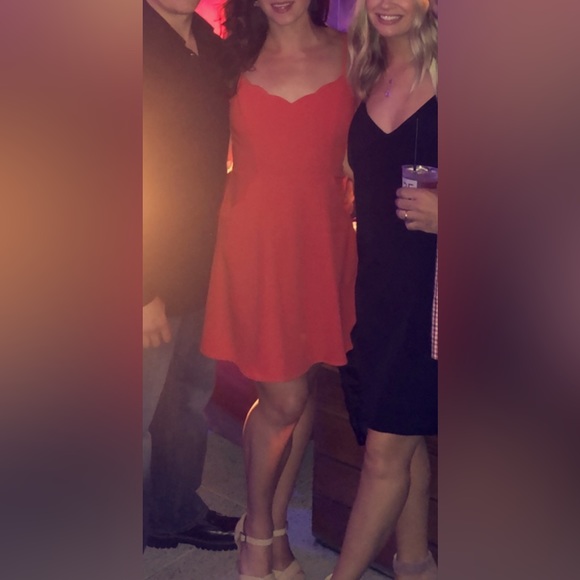 Market and Spruce Red Scallop Neck Dress - Picture 11 of 11